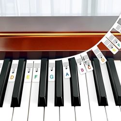 Reusable Silicone Piano Key Labels for 88-Key Full-Size Keyboards – No Residue
